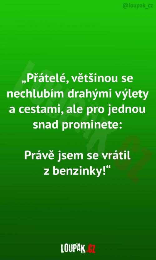 Většinou se nechlubím, ale pro jednou...