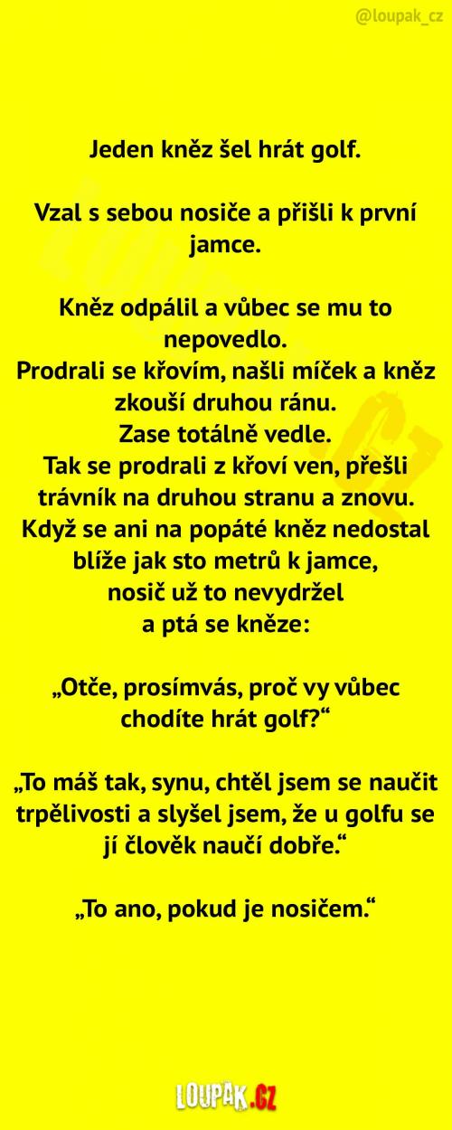 Když si kněz šel zahrát golf