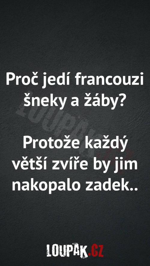 Proč jedí Francouzi šneky a žáby