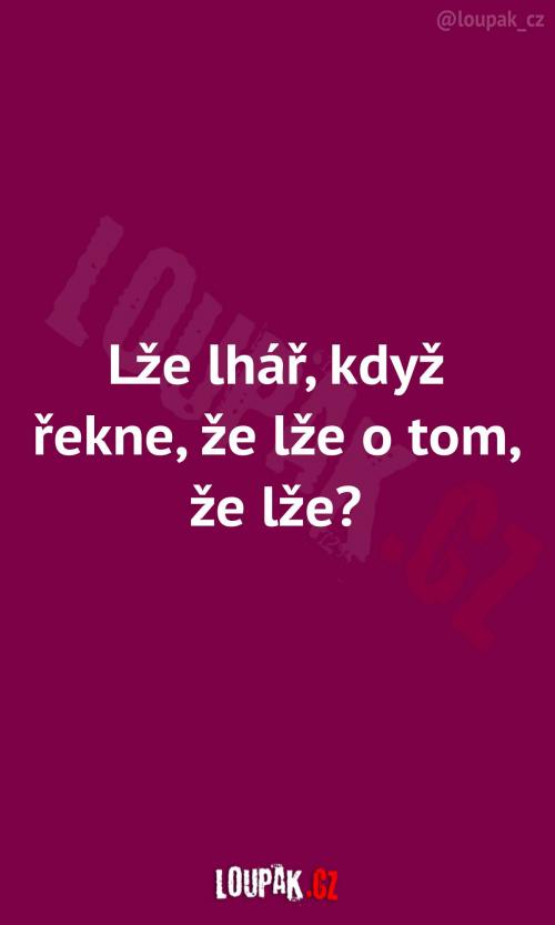 Složitá hádanka o lhářích