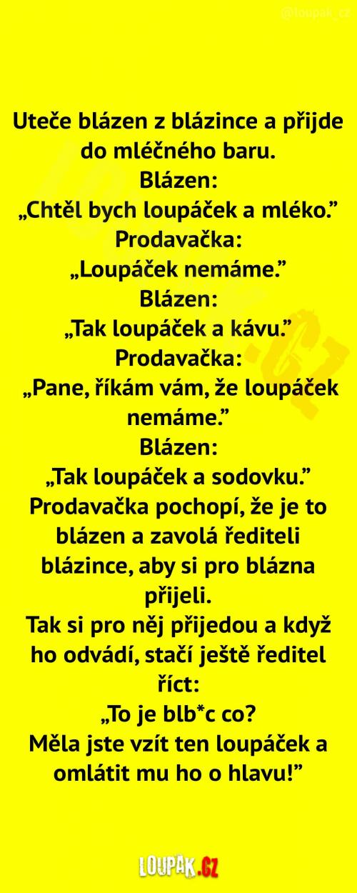 Útěk blázna do mléčného baru 