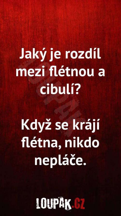 Rozdíl mezi flétnou a cibulí
