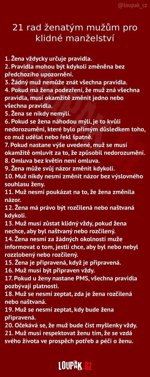 Rady pro klidné manželství Rady pro klidné manželství