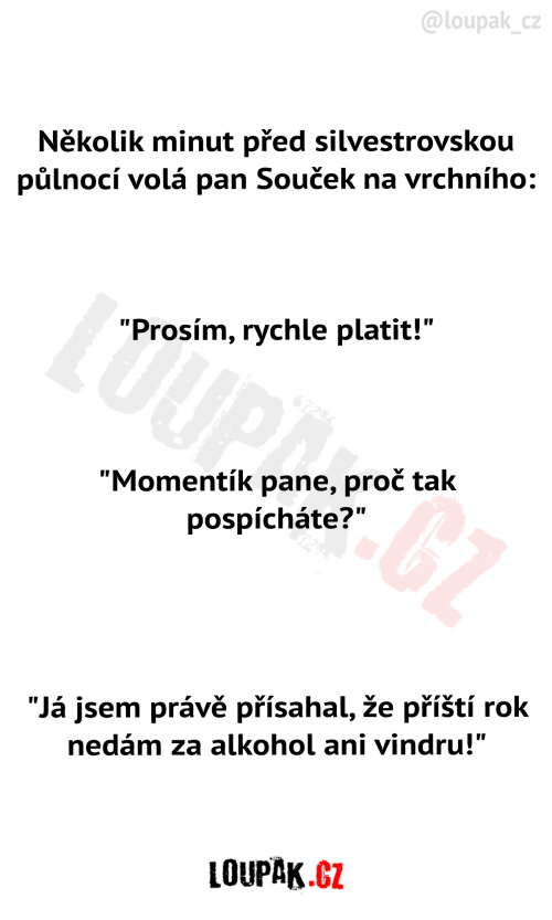  pan Souček volá před Silvestrem 