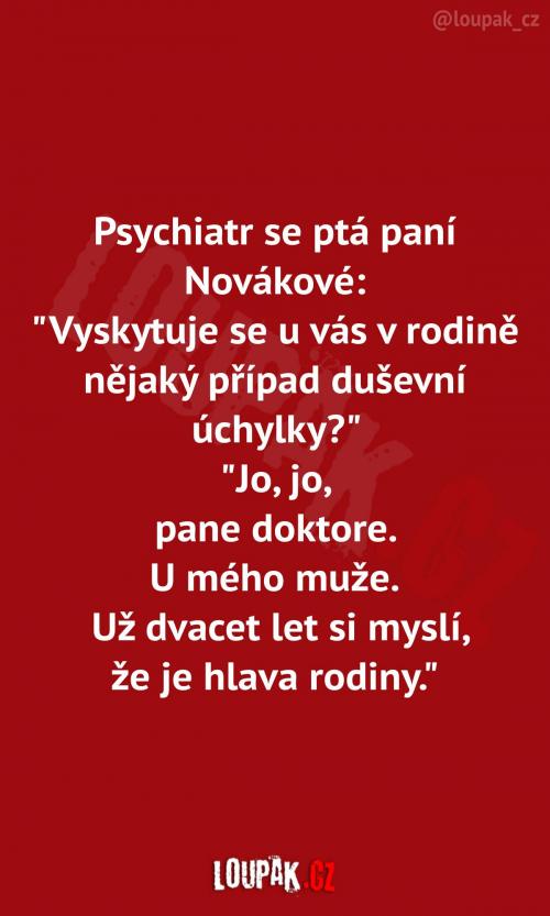 Paní Nováková u psychiatra