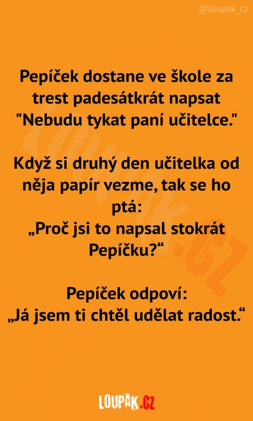  Nebudu tykat paní učitelce 