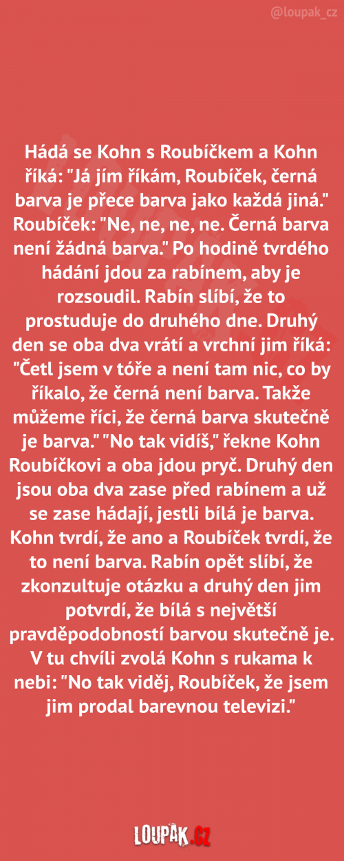 Hádají se Kohn a Roubíček