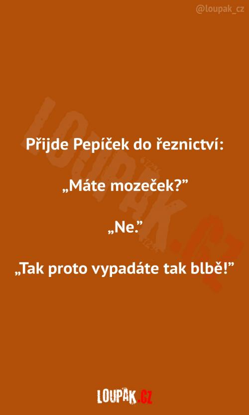 Pepíček se shání po mozečku..