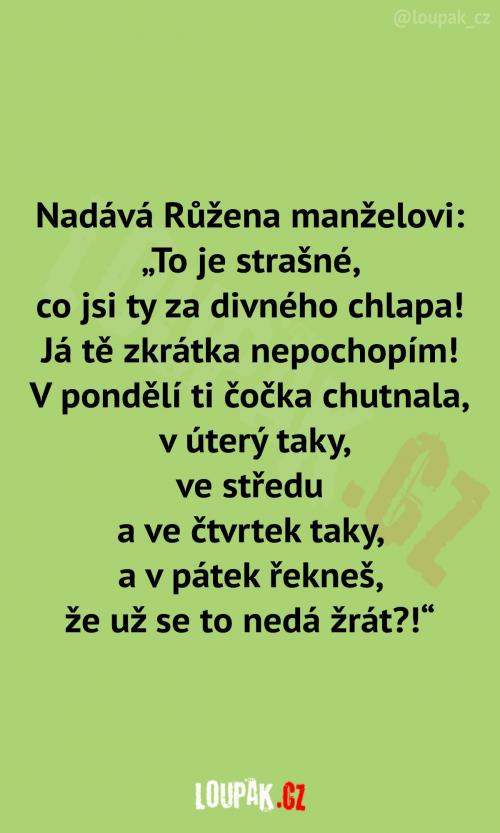  Paní Růžena má vážně divného muže 