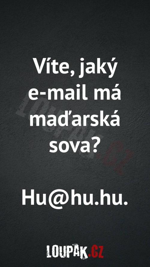  Jaký e-mail má maďarská sova 