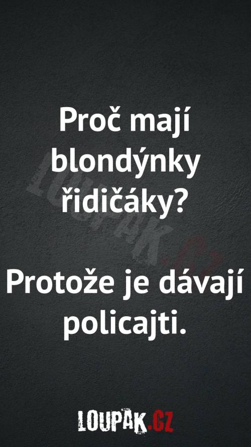  Proč blondýnky mají vůbec řidičák 