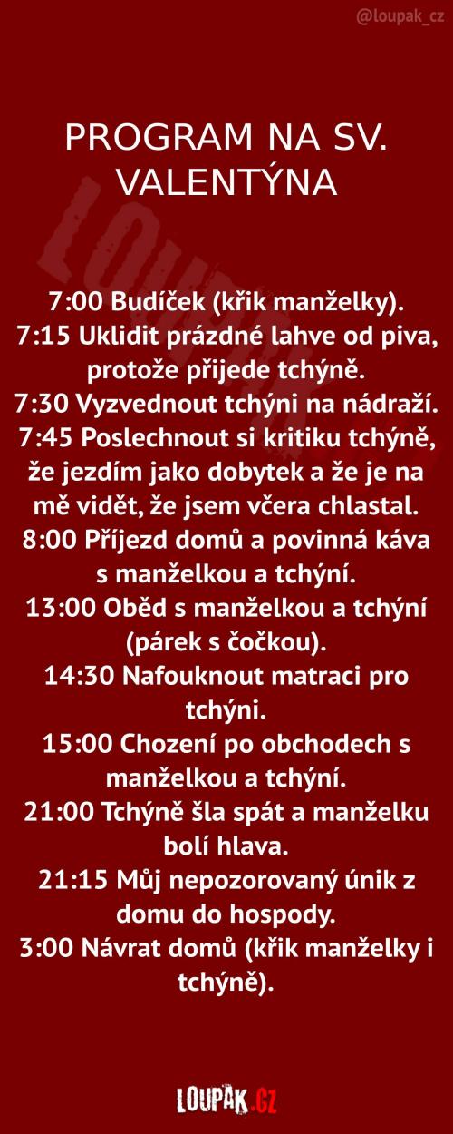  Program na sv. Valentýna 