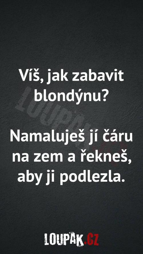  Jak zabavit blondýnku 