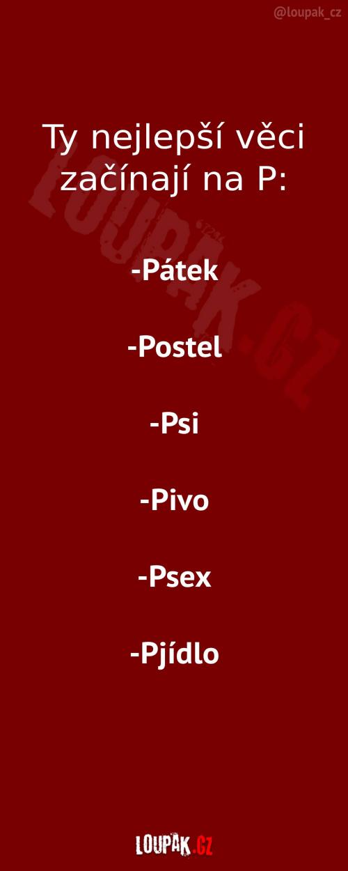 Nejlepší věci začínají na P Nejlepší věci začínají na P