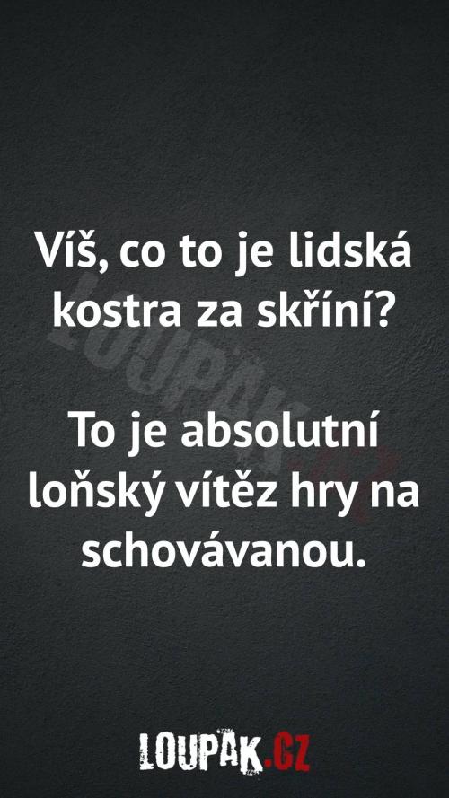  Co je to lidská kostra za skříní 