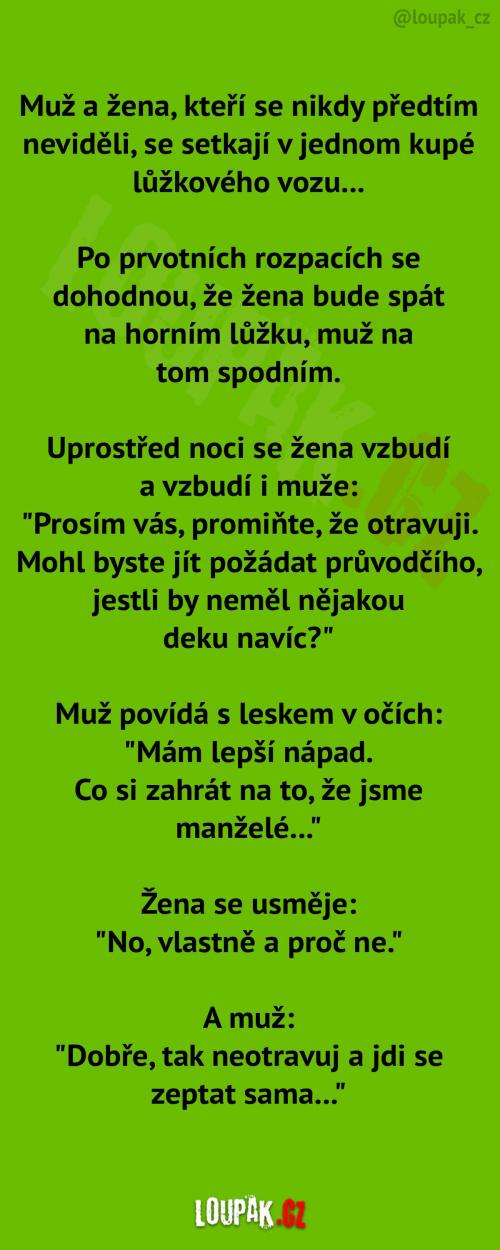  Muž a žena v lůžkovém kupé... 