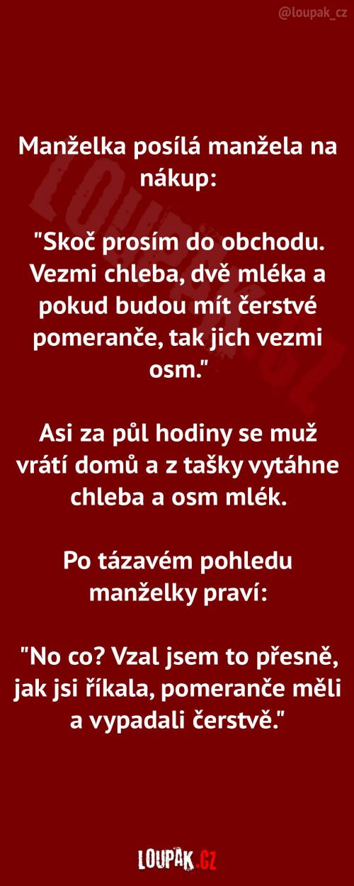  Když manželka pošle muže na nákup 