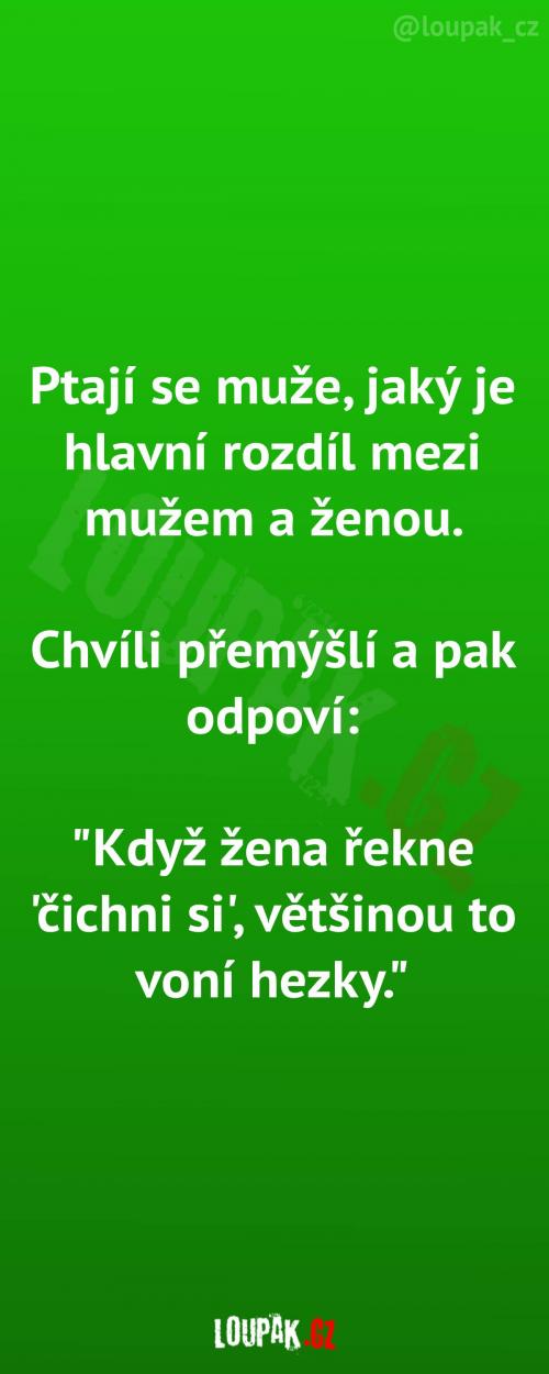  Hlavní rozdíl mezi mužem a ženou 