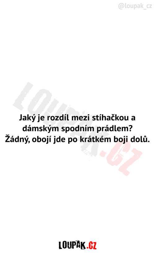  Rozdíl mezi stíhačkou a dámským spodním prádlem 