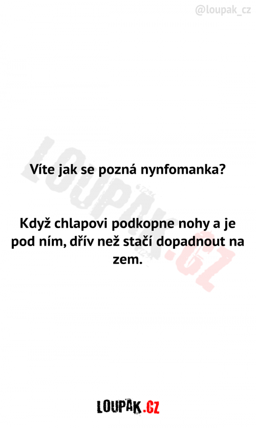  Jak se pozná nynfomanka 