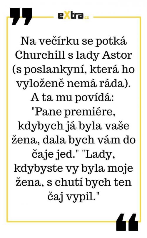 Na večírku se potká Churchill