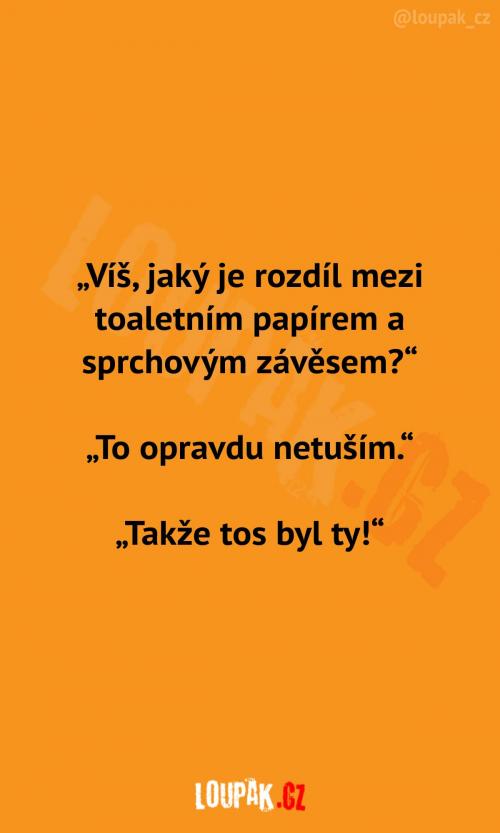  Rozdíl mezi toaleťákem a závěsem 