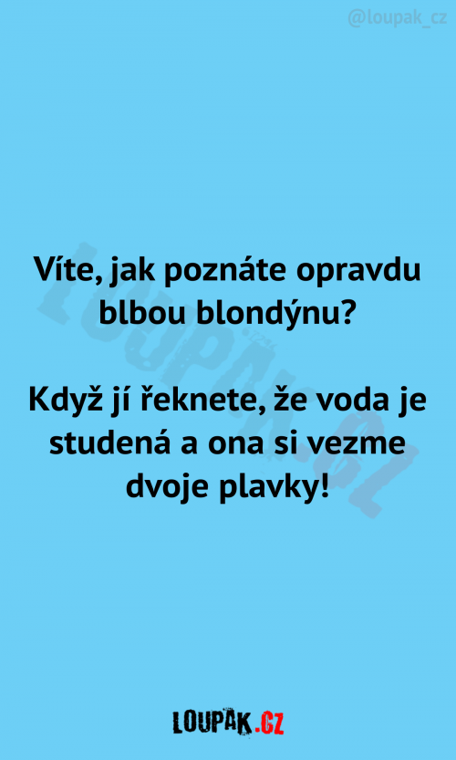  Víte, jak poznáte opravdu blbou blondýnu? 