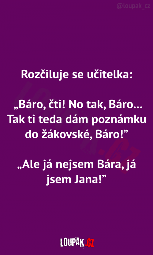  Rozčiluje se učitelka… 