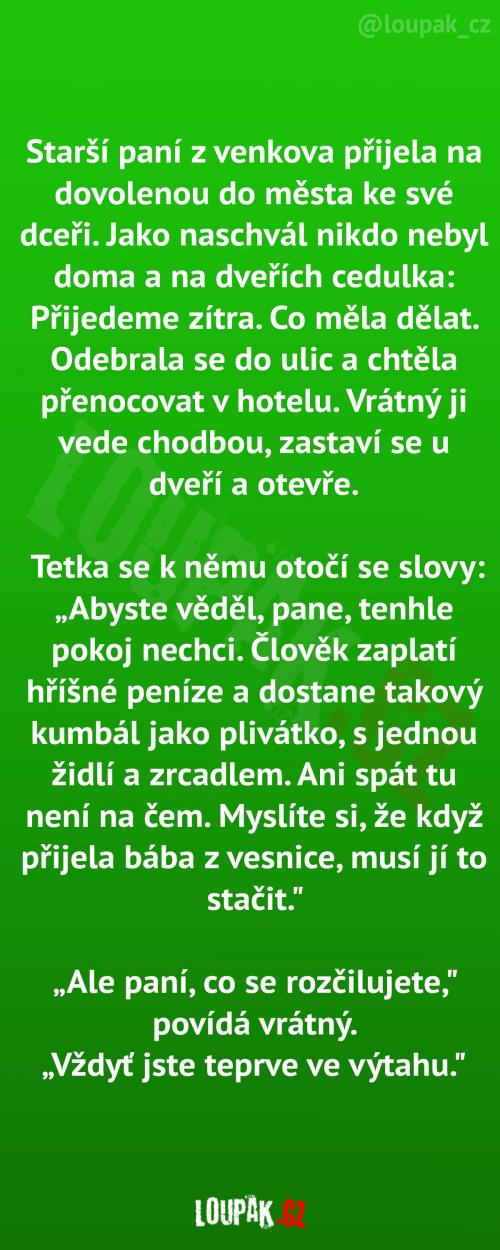  Venkovská paní v hotelu 