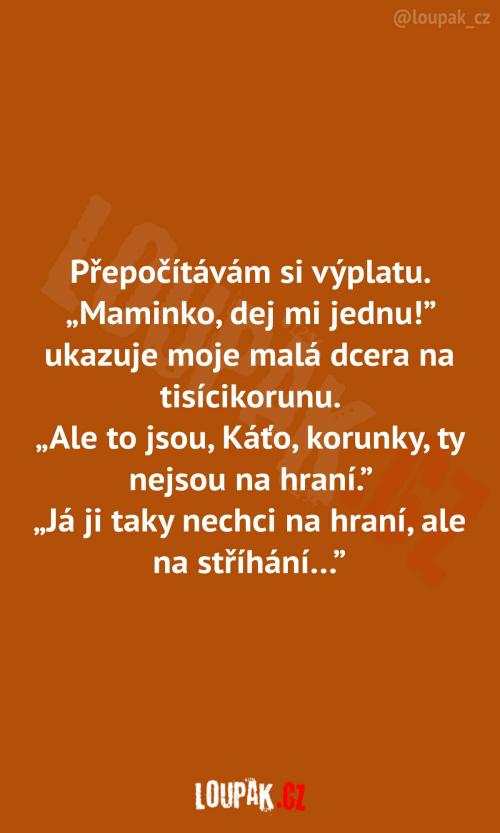 Přepočítávání výplaty 