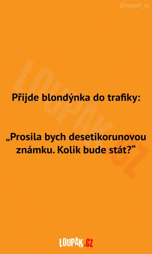  Bondýnka kupuje známku 