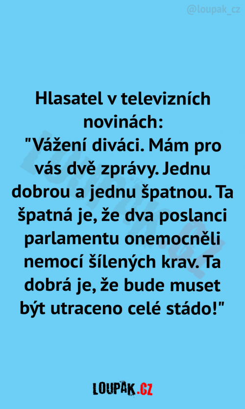 Hlasatel v televizních novinách: