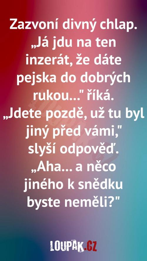 Alespoň to zkusil...