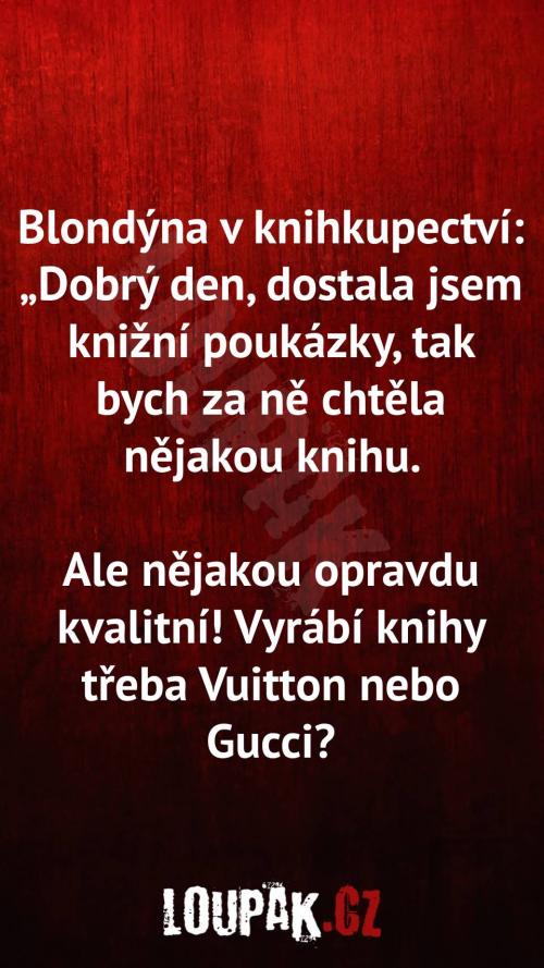  Proč je blondýnka v knihkupectví 