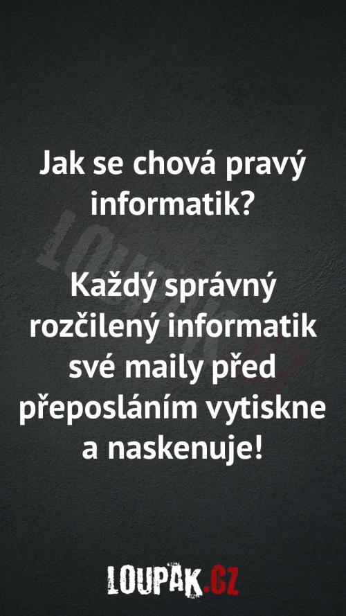 Jak se chová informatik