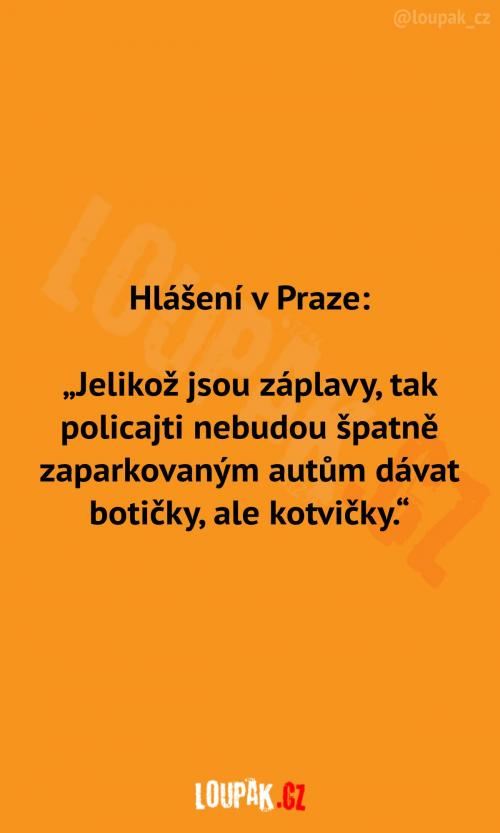  Změna zaparkovaných aut při záplavách 