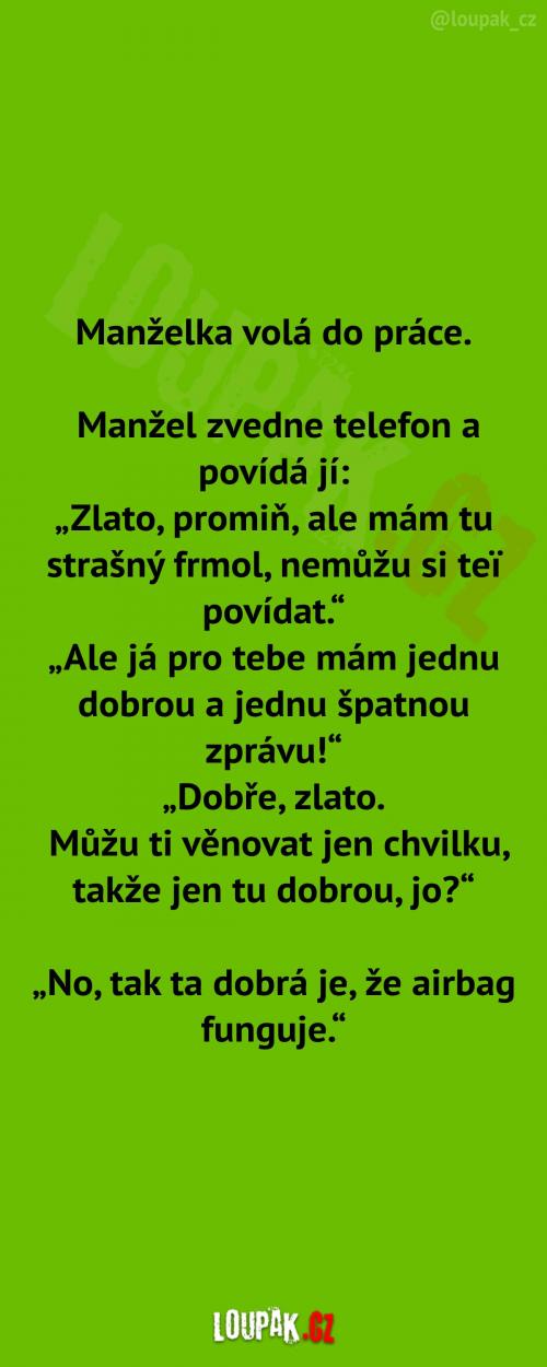  Hovor od manželky..  