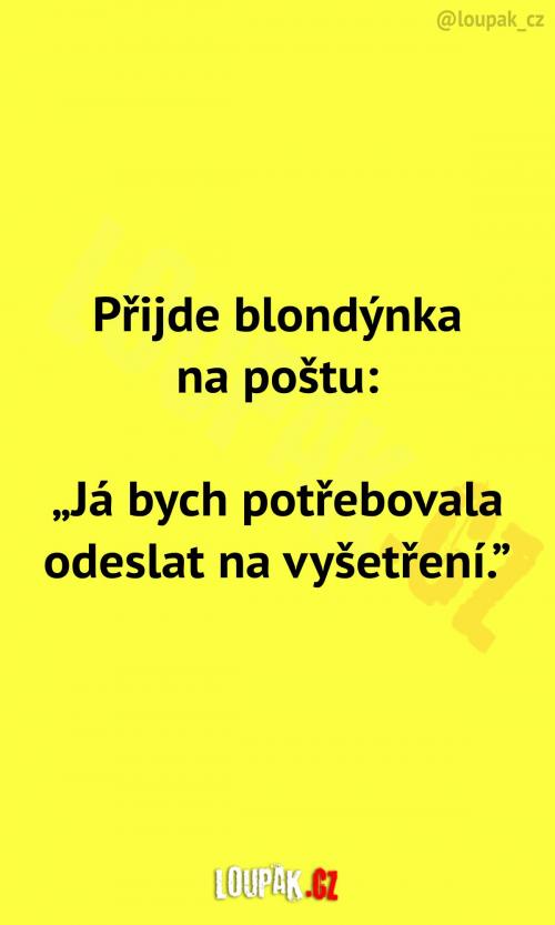  Blondýnka na poště... 