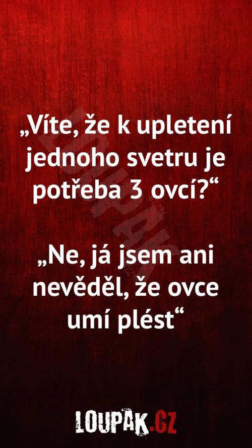 Proč je potřeba na upletení jednoho svetru 3 ovce