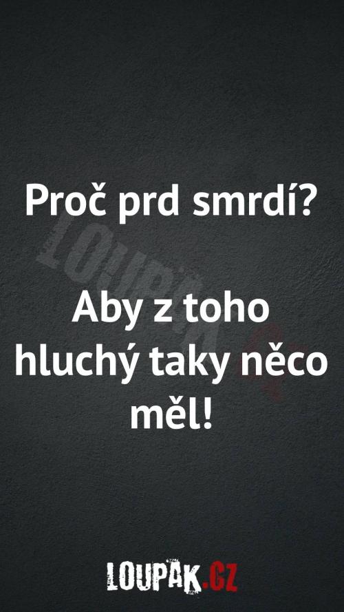  Proč prd vůbec smrdí... 
