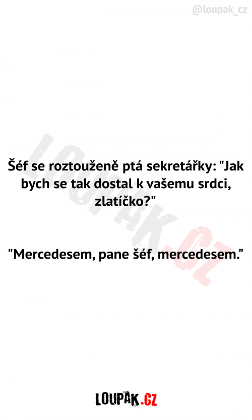  Šéf se roztouženě ptá sekretářky 