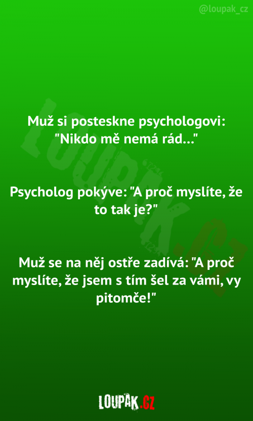  Muž si posteskne psychologovi 