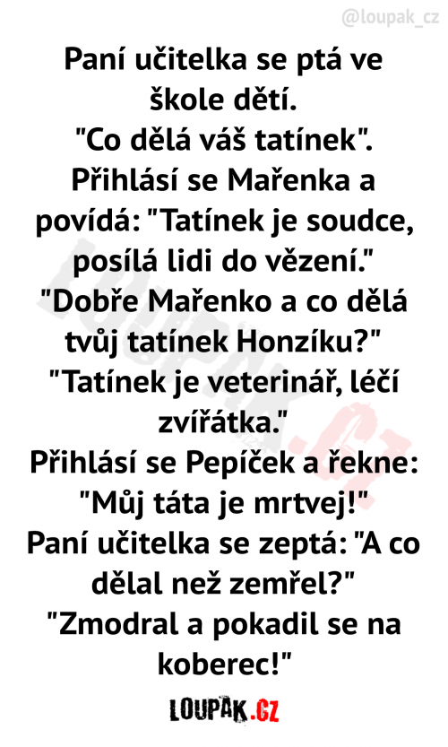  Paní učitelka se ptá ve škole dětí 