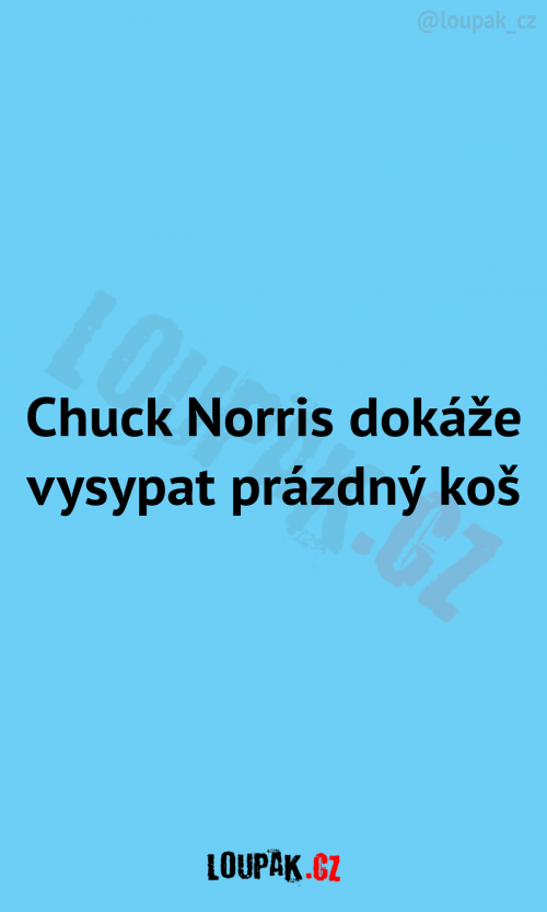  Chuck Norris dokáže vysypat prázdný koš 