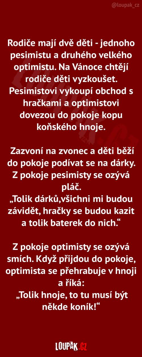  Děti optimista a pesimista 