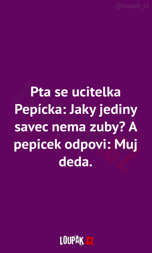  Ptá se učitelka Pepíčka: 