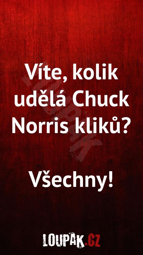  Kolik udělá Chuck Norris kliků 