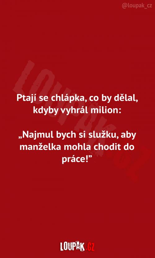 Skvělá výhra milionu 