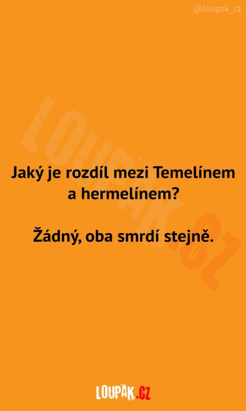 Rozdíl mezi Temelínem a Hermelínem