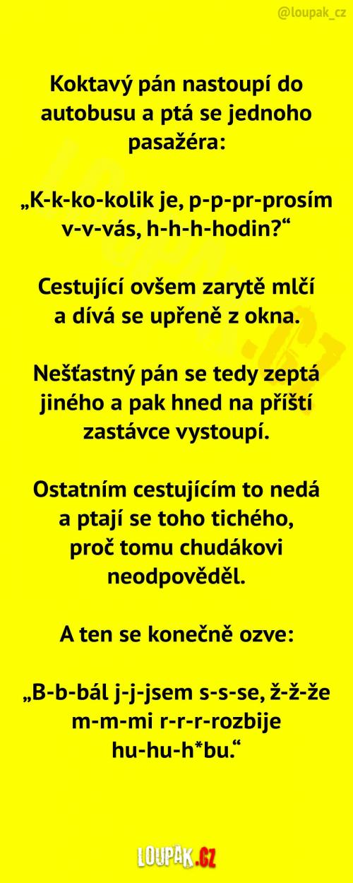 Koktavý pán v autobuse 